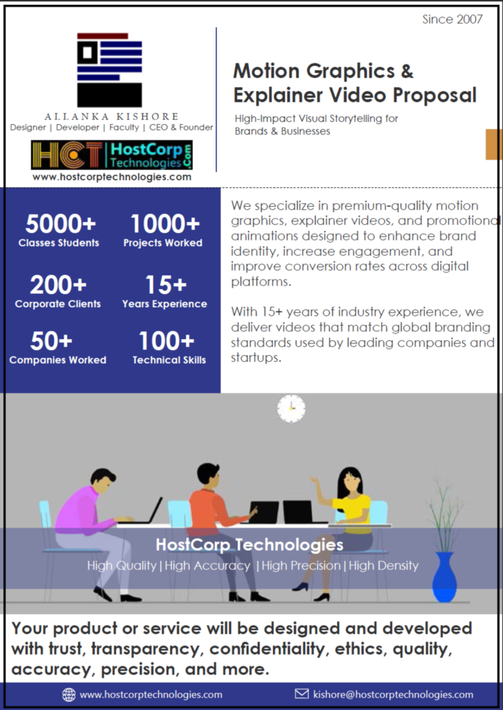 HostCorp Technologies Brochure Design