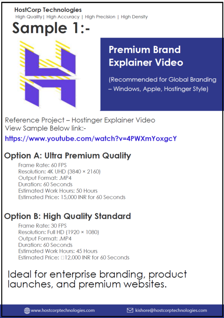 HostCorp Technologies Brochure Design