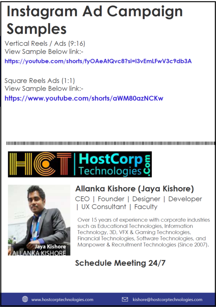 HostCorp Technologies Brochure Design